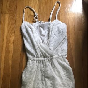 White lacey romper